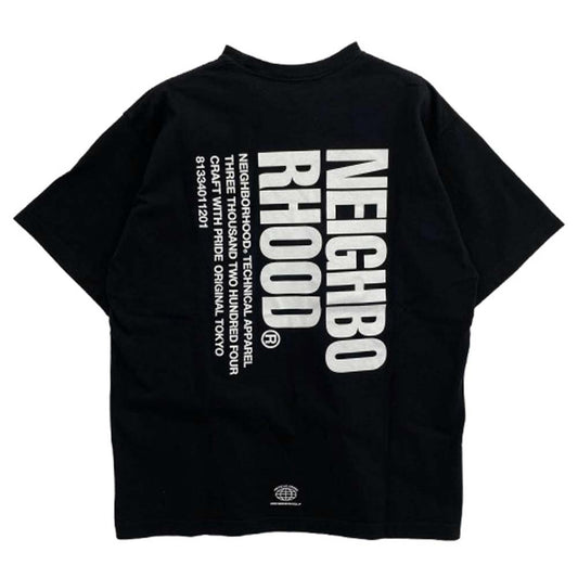 NEIGHBORHOOD ネイバーフッド 22SS 221PCNH-ST07 C-TEE バックロゴプリント Tシャツ 半袖カットソー ブラック系 S【中古】