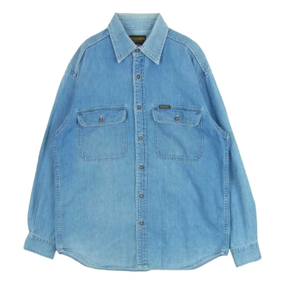 Wrangler ラングラー M5794 デニム 長袖 シャツ コットン インドネシア製 インディゴブルー系 M【中古】