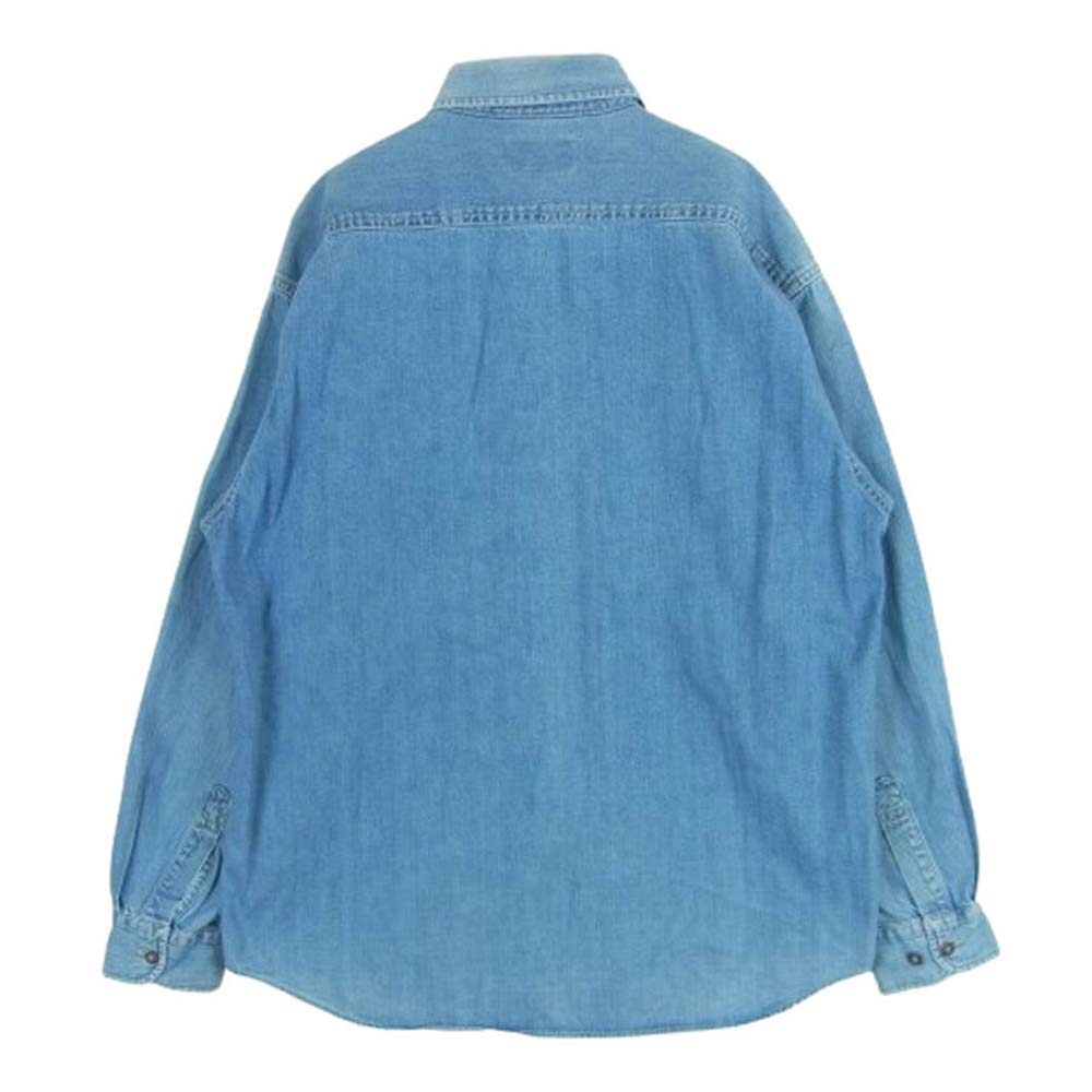 Wrangler ラングラー M5794 デニム 長袖 シャツ コットン インドネシア製 インディゴブルー系 M【中古】