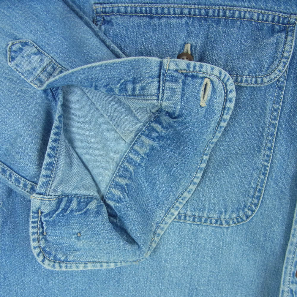 Wrangler ラングラー M5794 デニム 長袖 シャツ コットン インドネシア製 インディゴブルー系 M【中古】