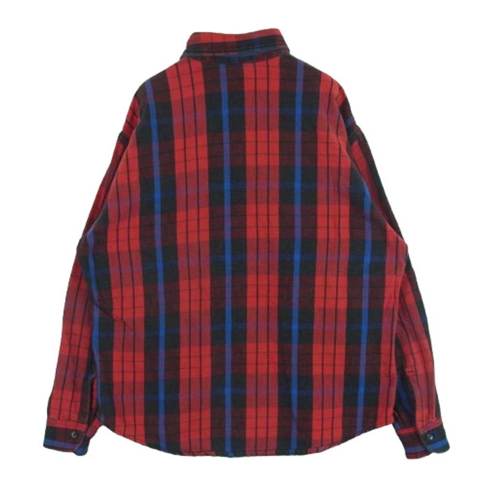 プレンティス USA製 チェック 長袖 ネル シャツ RN23556 レッド系 ブルー系【中古】