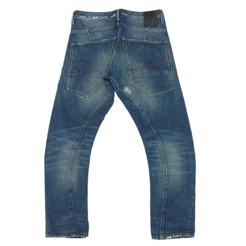 G-STAR ジースター ダメージ加工 スキニー デニム パンツ インディゴブルー系 30【中古】