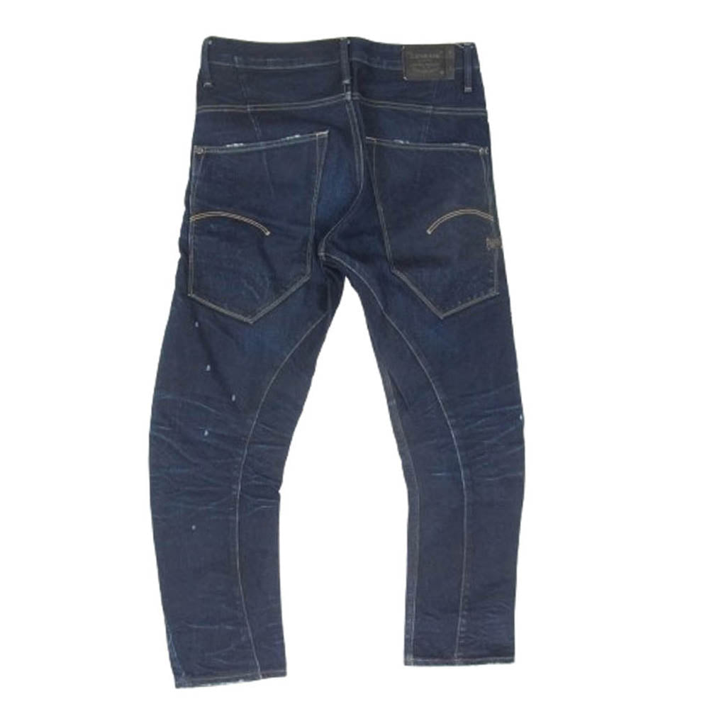 G-STAR ジースター ダメージ加工 スキニー デニム パンツ インディゴブルー系 29【中古】