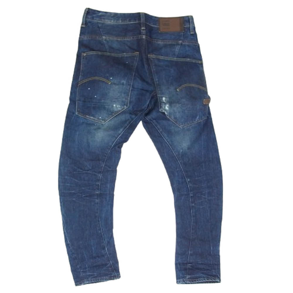 G-STAR ジースター RESTORED DENIM ダメージ加工 スキニー デニム パンツ インディゴブルー系 30【中古】