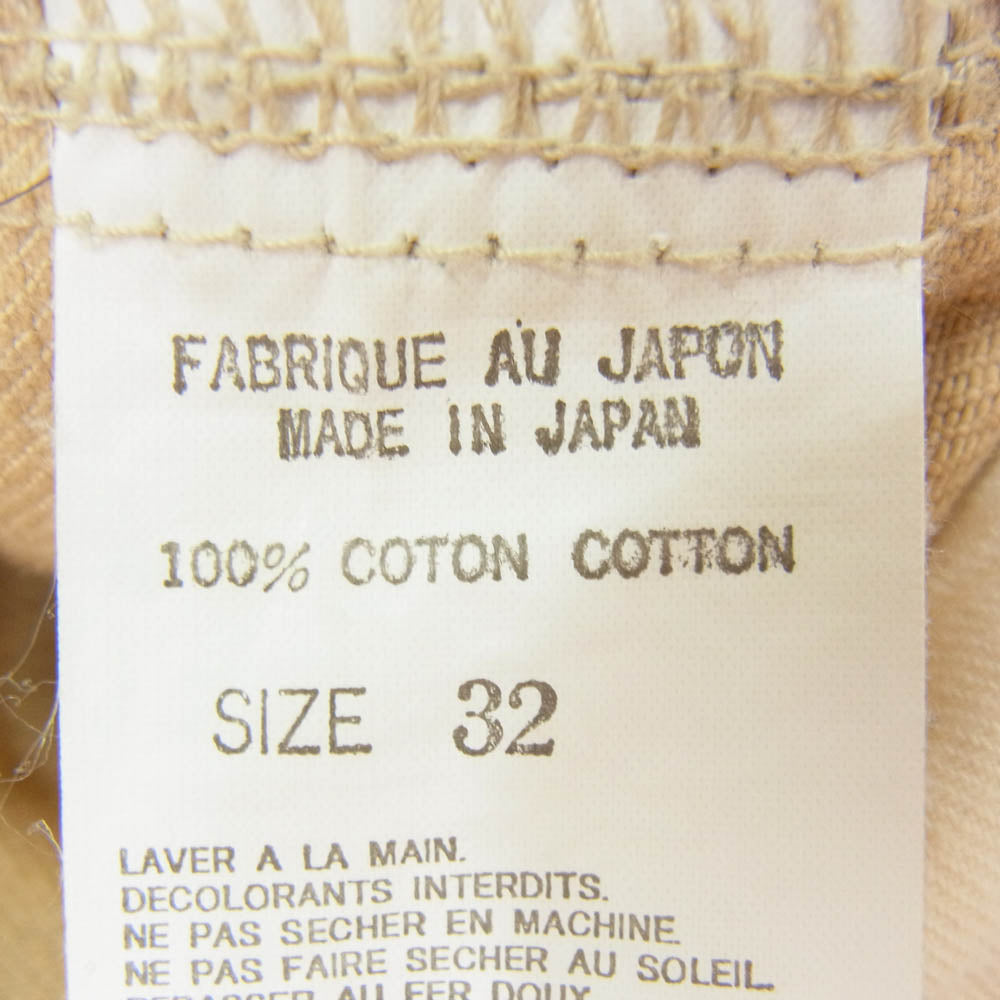 Yohji Yamamoto POUR HOMME ヨウジヤマモトプールオム HE-P63-010 女優期 ボタンフライ コットンデニム パンツ ベージュ系 32【中古】