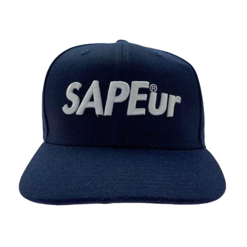 SAPEUR サプール MAKE YOUR OWN ロゴ刺繍 キャップ ネイビー系 s/m【中古】