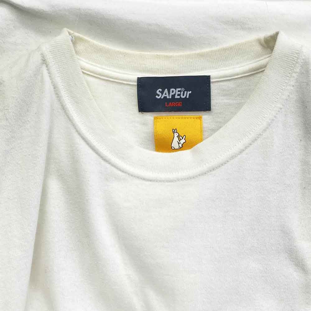 SAPEUR サプール × FR2 エフアールツー Smoking Kills DOCO L/S ロゴプリント 長袖 Tシャツ カットソー ホワイト系 L【中古】