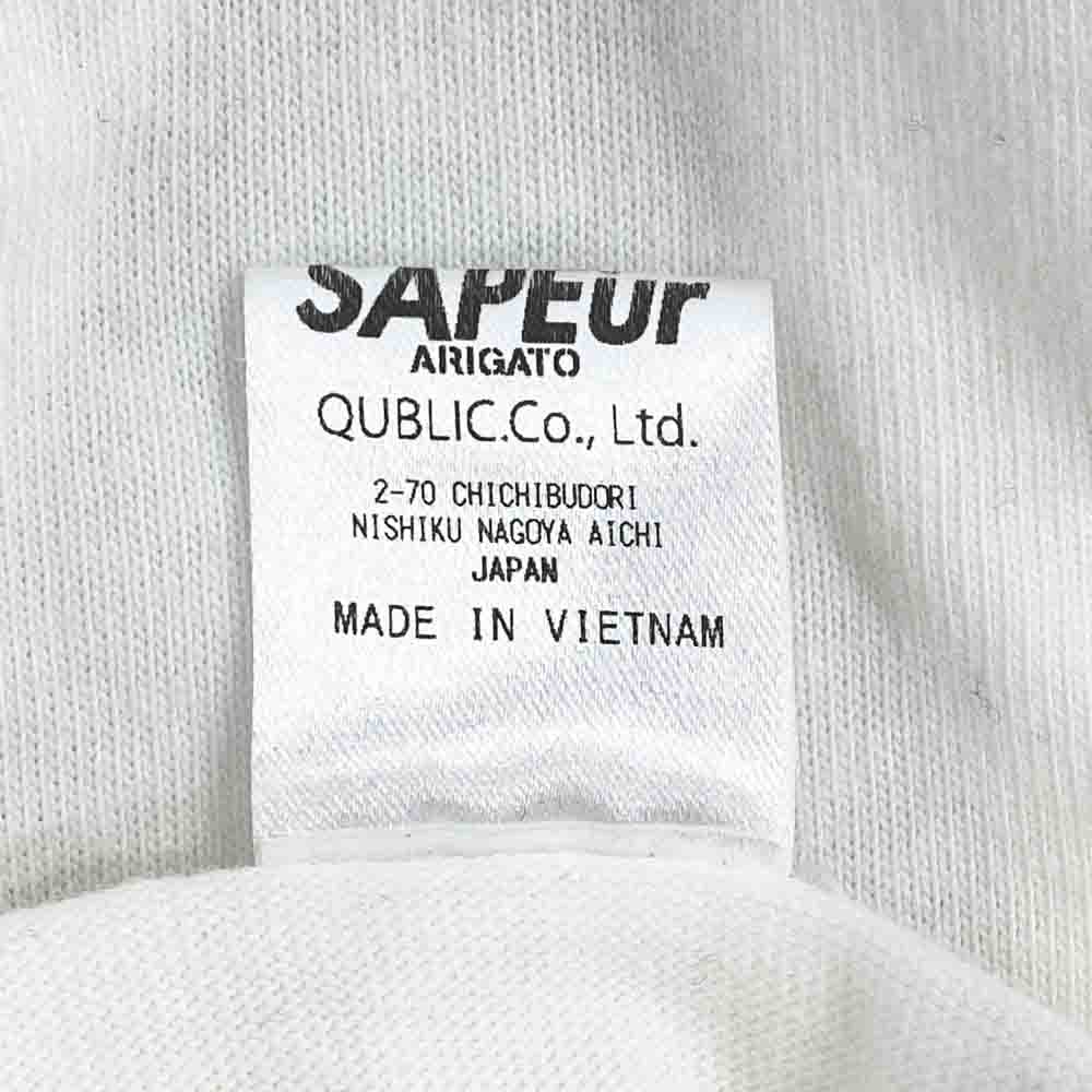 SAPEUR サプール × FR2 エフアールツー Smoking Kills DOCO L/S ロゴプリント 長袖 Tシャツ カットソー ホワイト系 L【中古】
