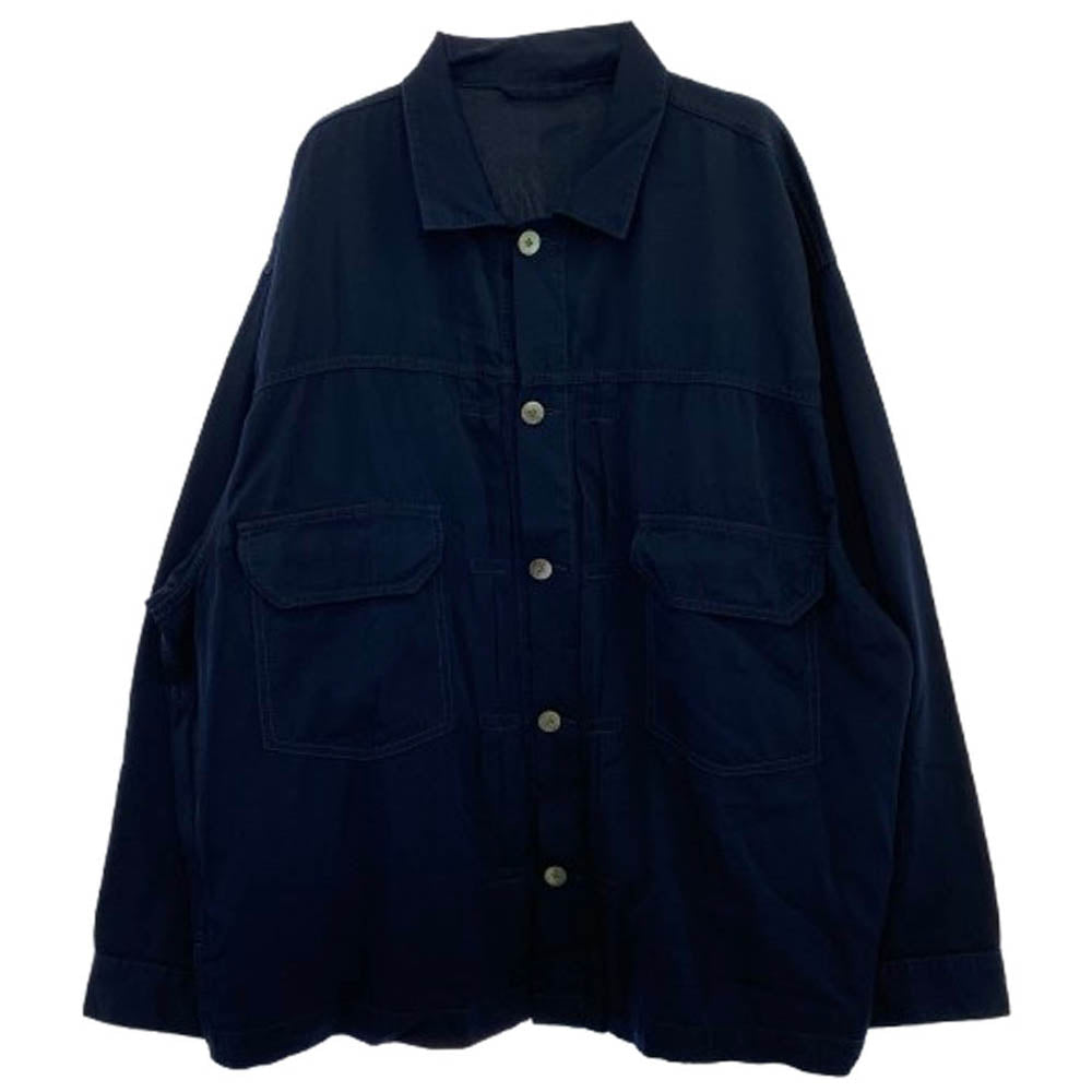 エスエスズィー 21SS 11-18-5955-791 BEAMS ビームス G-SHIRT 長袖 シャツ ジャケット ネイビー系 M【中古】