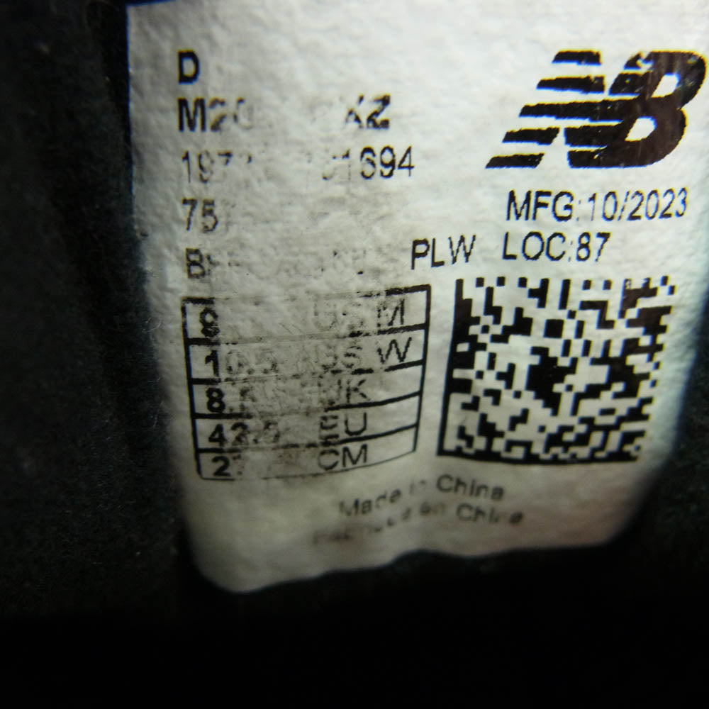 NEW BALANCE ニューバランス M2002RXZ ×JJJJound ジョウンド 2002R GORE-TEX Charcoal 2002R ゴアテックス ローカット スニーカー ダークグレー系 27cm【中古】