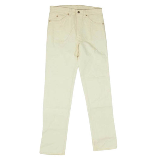 Levi's リーバイス 40505-0552 80s USA製 TALON42 505 ボタン裏刻印515 カラーデニム パンツ 生成 オフホワイト系 33【中古】