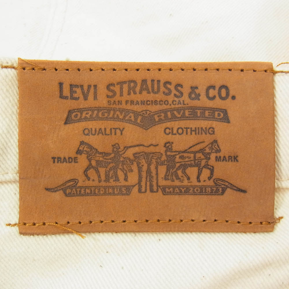 Levi's リーバイス 40505-0552 80s USA製 TALON42 505 ボタン裏刻印515 カラーデニム パンツ 生成 オフホワイト系 33【中古】