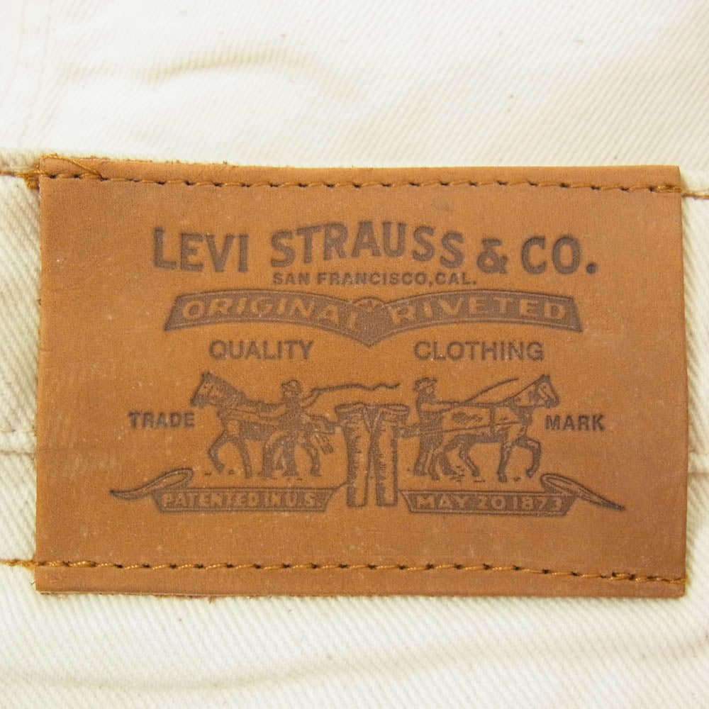 Levi's リーバイス 40505-0552 80s USA製 TALON42 505 ボタン裏刻印515 カラーデニム パンツ 生成 W32L34 オフホワイト系 33【中古】
