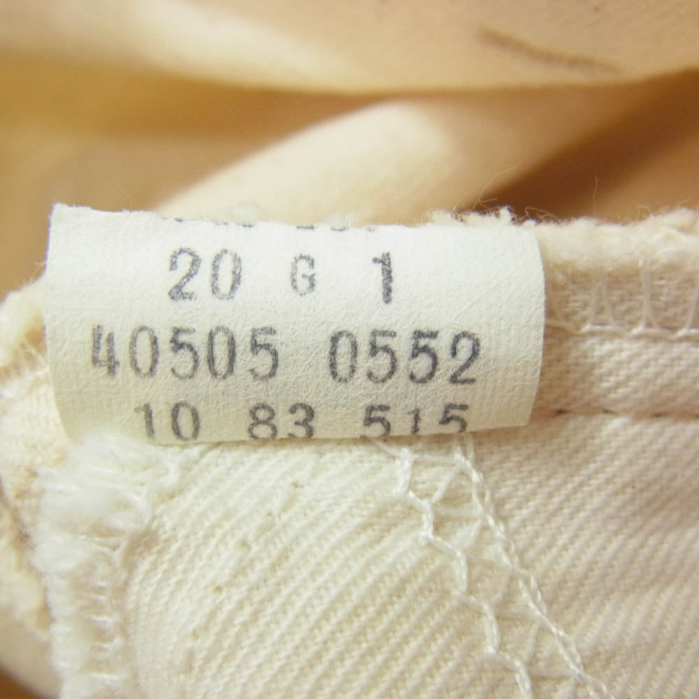 Levi's リーバイス 40505-0552 80s USA製 TALON42 505 ボタン裏刻印515 カラーデニム パンツ 生成 W32L34 オフホワイト系 33【中古】