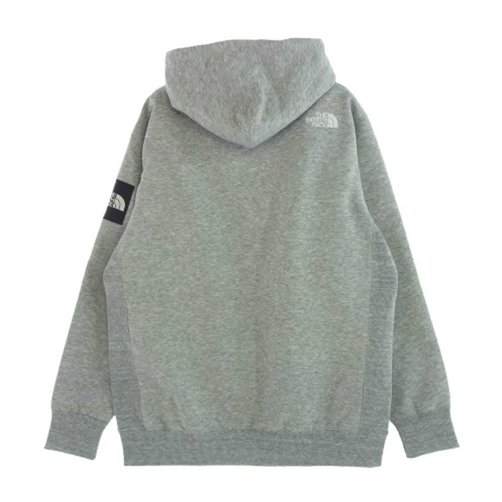 THE NORTH FACE ノースフェイス NT62349 SQUARE LOGO FULL ZIP スクエアロゴ フルジップ フーディー パーカー グレー系 M【新古品】【未使用】【中古】