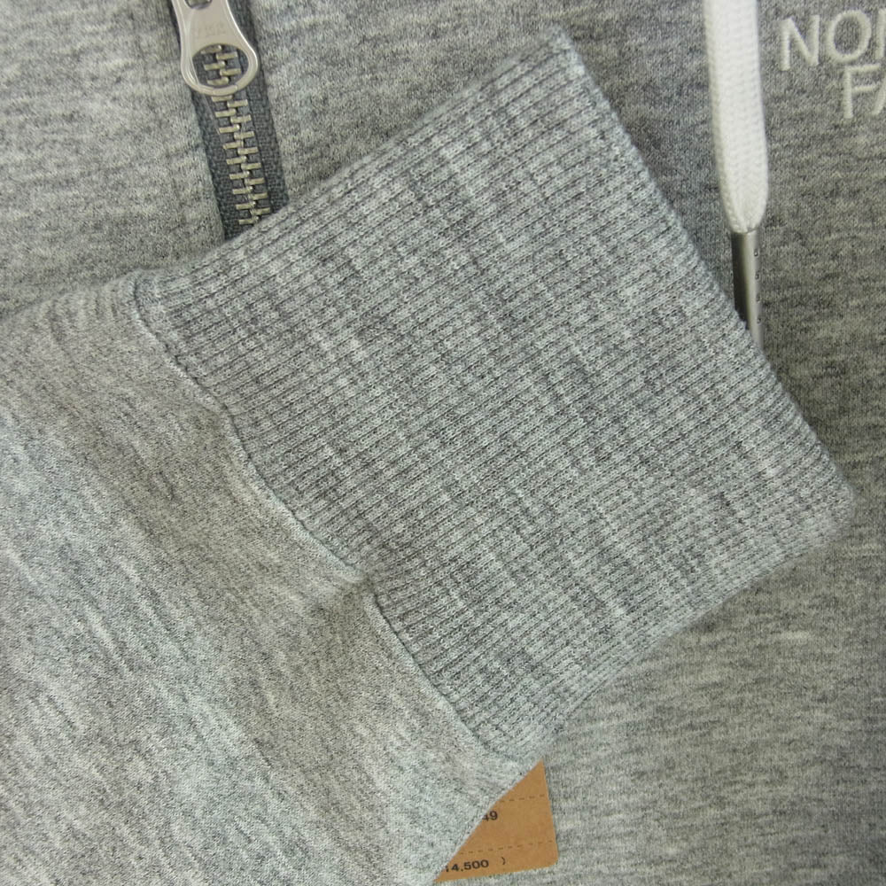 THE NORTH FACE ノースフェイス NT62349 SQUARE LOGO FULL ZIP スクエアロゴ フルジップ フーディー パーカー グレー系 M【新古品】【未使用】【中古】