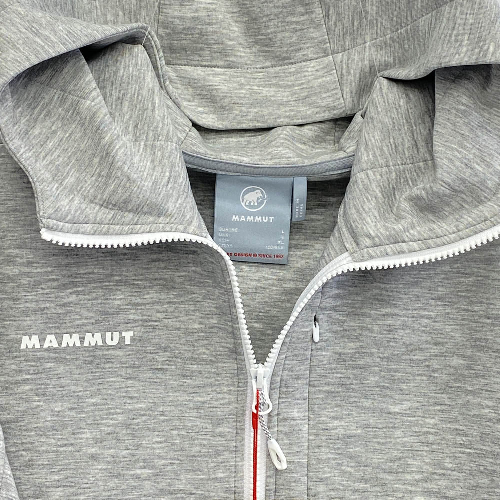 Mammut マムート 1014-04980 Dyno 2.0 ML Hooded Jacket AF ダイノ 2.0 ミッドレイヤー フーデット ジャケット アジアンフィット グレー系 L EURO/L JAPAN/XL【新古品】【未使用】【中古】