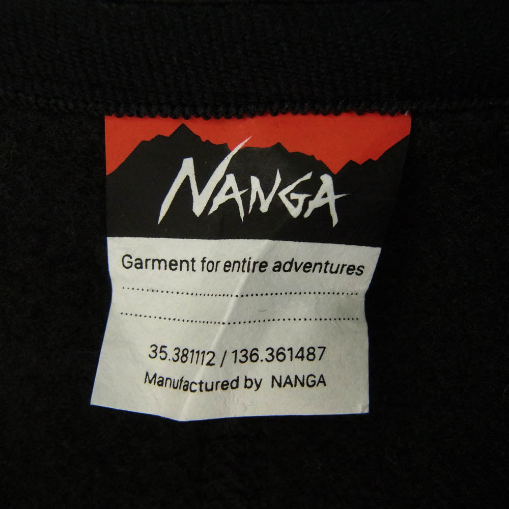 NANGA ナンガ NW2241-1D509 POLARTEC FLEECE ZIP BLOUSON ポーラーテック フリース ジャケット ブラック系 XL【新古品】【未使用】【中古】