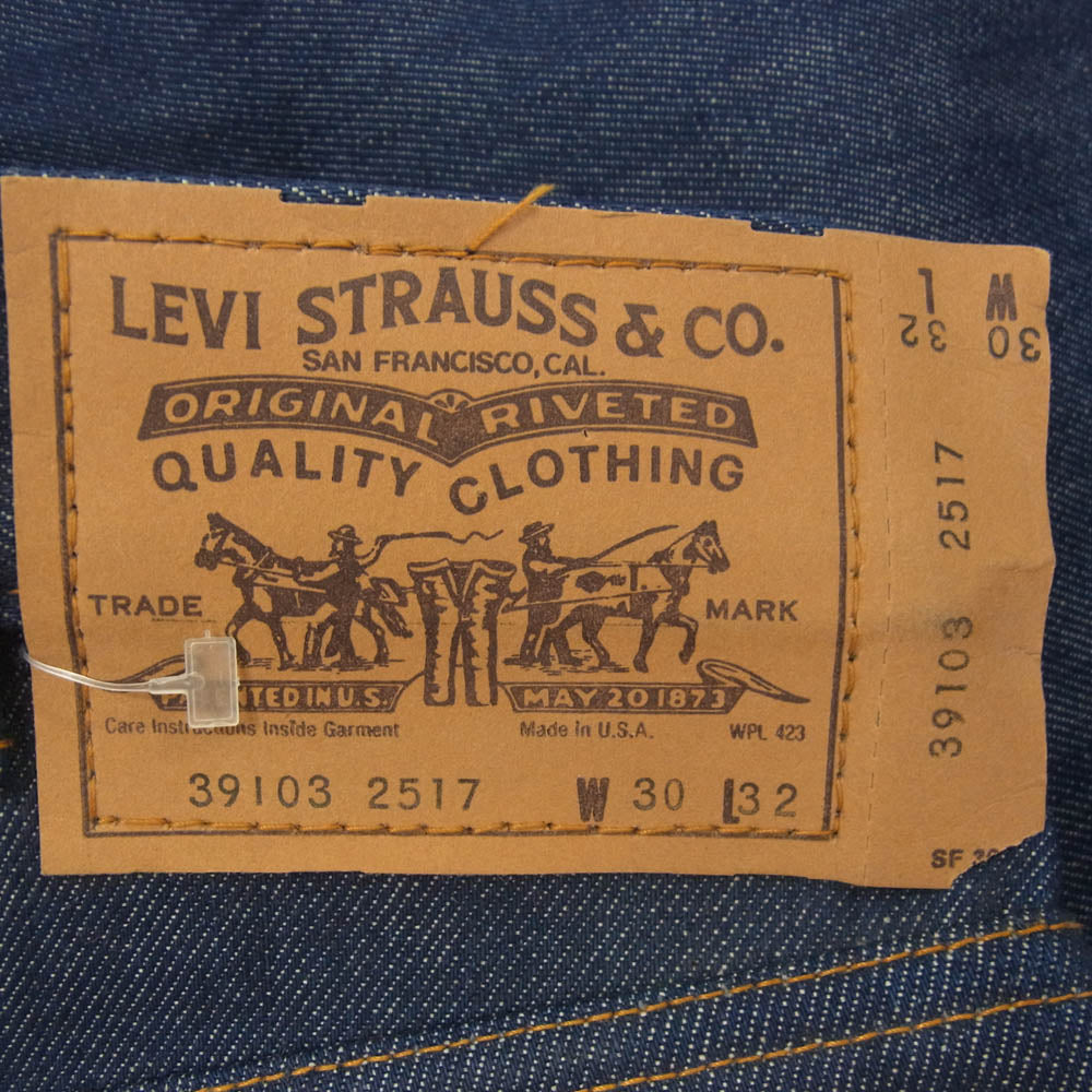 Levi's リーバイス 80s USA製 39103 2517 冬季オリンピックモデル ライナー付き デニム パンツ インディゴブルー系 30【極上美品】【中古】
