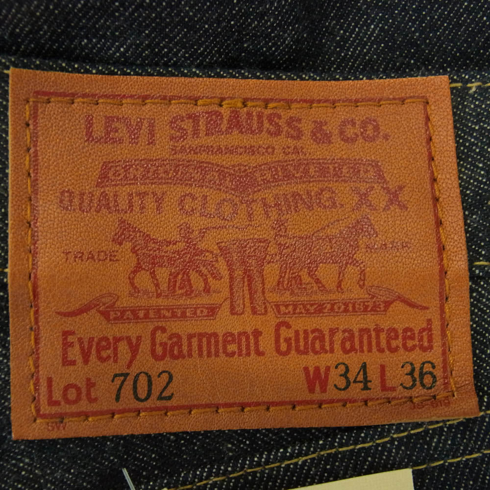 Levi's リーバイス 90s 97年製 復刻 702XX BIGE デニム パンツ ブラック系 W34【極上美品】【中古】