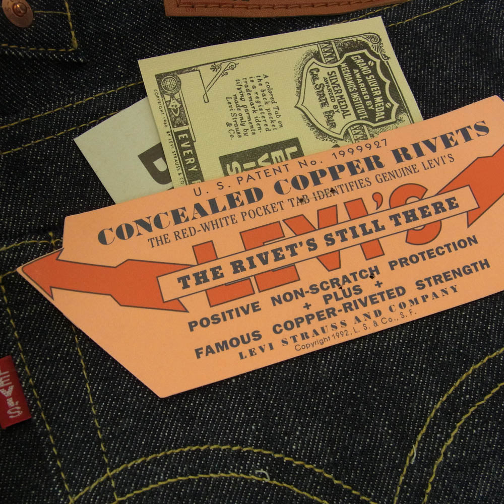 Levi's リーバイス 90s 97年製 復刻 702XX BIGE デニム パンツ ブラック系 W34【極上美品】【中古】