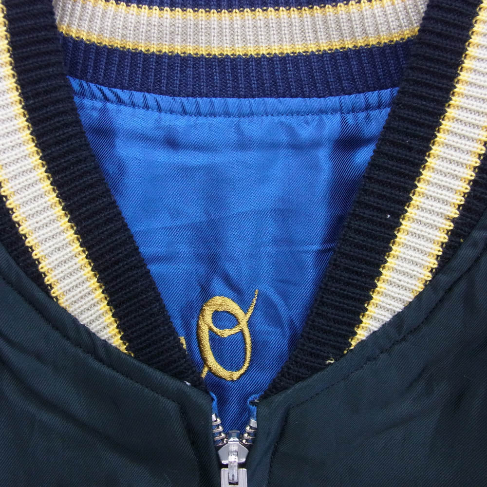 TAILOR TOYO テイラー東洋 TT15491 Mid 1950s Style Acetate Souvenir Jacket WHITE EAGLE × GOLD DRAGON 鷲 龍 虎 富士 リバーシブル スカジャン ジャケット ブラック系 L【新古品】【未使用】【中古】