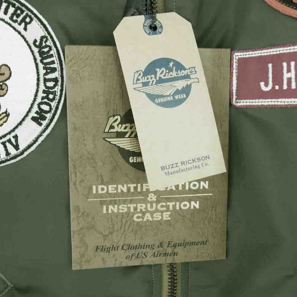 Buzz Rickson's バズリクソンズ Type L-2B H-TYPE 67th TAC.FTR.SQ. WILD WEASEL IV ミリタリー フライト ジャケット カーキ系 XL【新古品】【未使用】【中古】