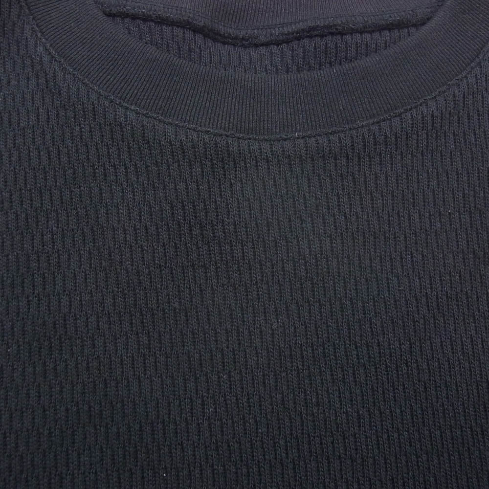 1piu1uguale3 ウノピュウノウグァーレトレ MRT297 COT363 LS CREW ハニカムサーマル 長袖 カットソー Tシャツ ブラック系 6【中古】