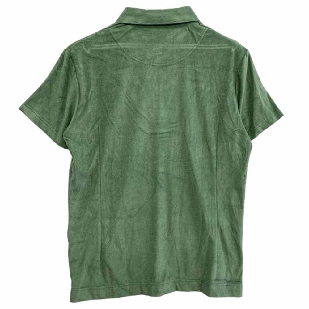 1piu1uguale3 ウノピュウノウグァーレトレ MRT338 POE471 BIG POLO ビッグ オーバーサイズ 反訴で ポロシャツ グリーン系【中古】