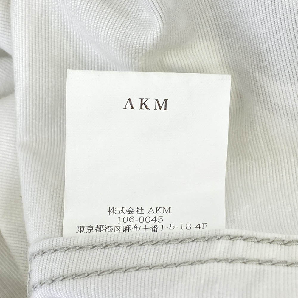 AKM エイケイエム S076 グログラン タイガー カモ ジャケット 長袖 シャツ ホワイト系 M【中古】