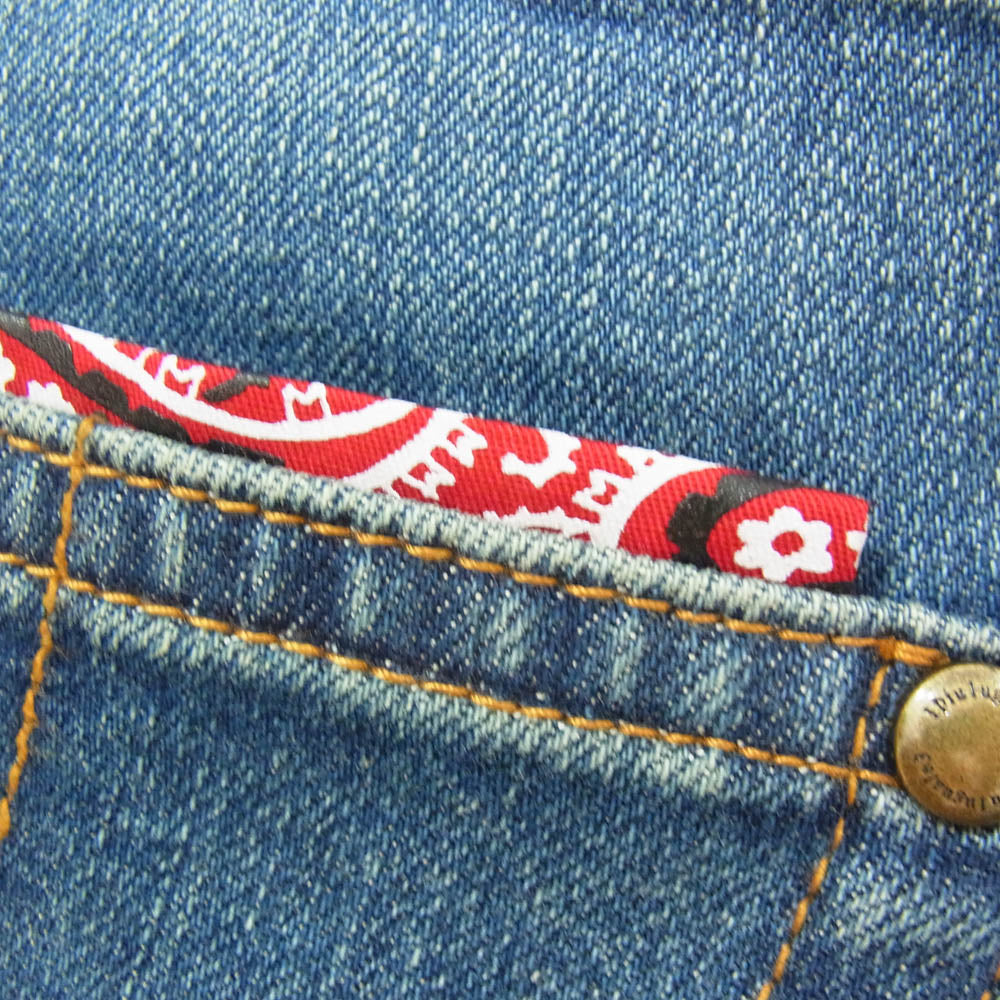 1piu1uguale3 ウノピュウノウグァーレトレ MRP397 CTU198 TAPERED BANDANA DENIM テーパード バンダナ デニムパンツ インディゴブルー系 VII【中古】