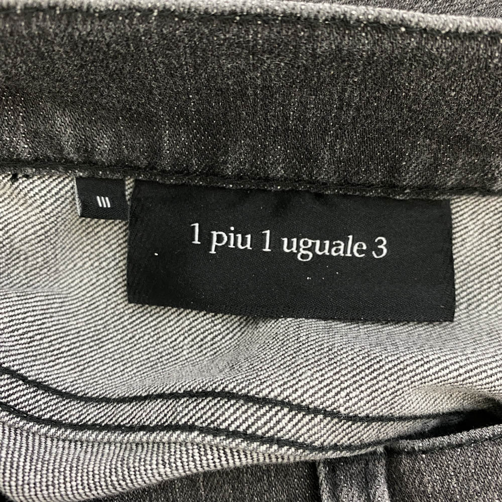 1piu1uguale3 ウノピュウノウグァーレトレ MRP476 CTU218 TAPERED CENTER PRESS テーパード センタープレス デニムパンツ ジーンズ グレー系 III【中古】