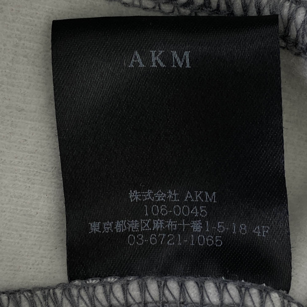 AKM エイケイエム J119 stand-up collar jersey カモフラ ラフィー スウェット スタンドカラー トラックジャケット グレー系 M【中古】