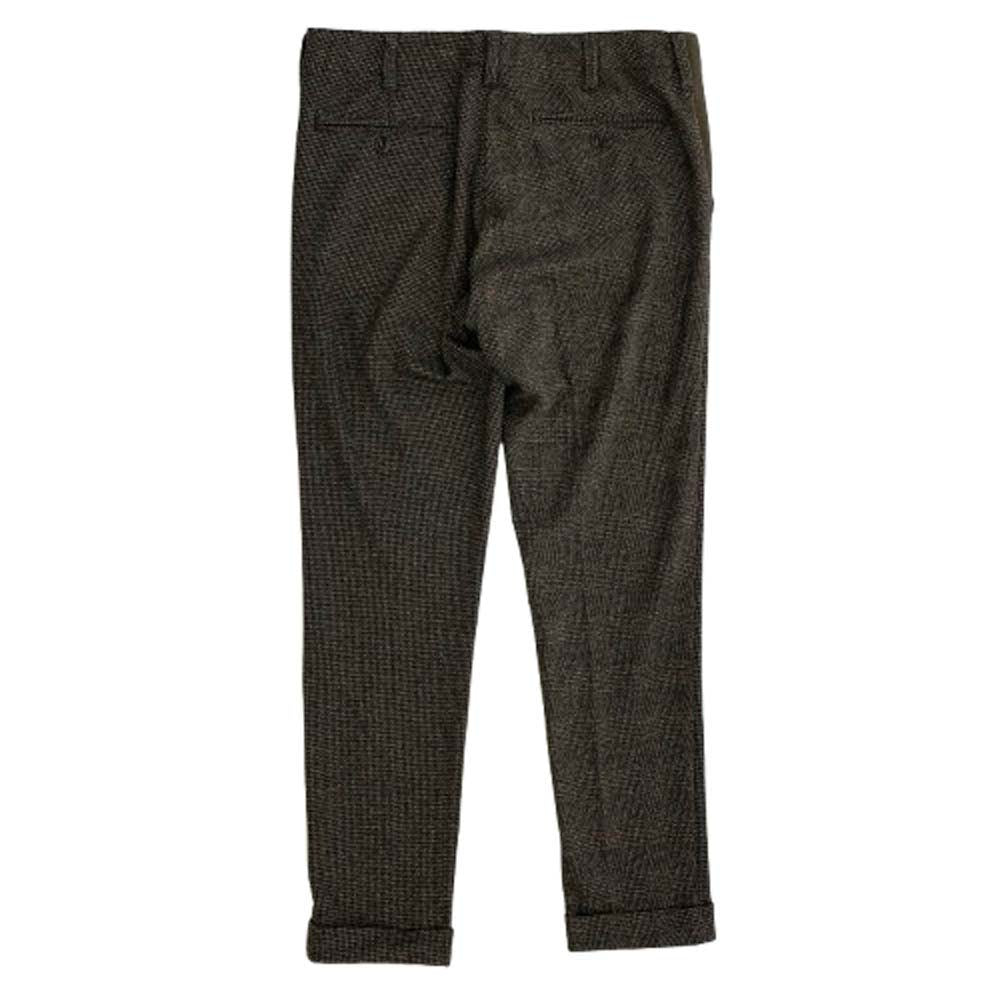 1piu1uguale3 ウノピュウノウグァーレトレ MRP588 WCT009 CRAZY RIB SLACKS クレイジーリブ スラックスパンツ カーキ系 IV【中古】