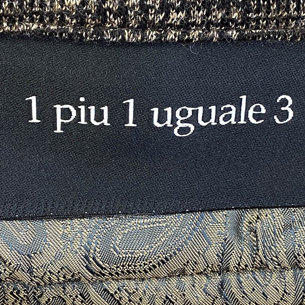 1piu1uguale3 ウノピュウノウグァーレトレ MRP588 WCT009 CRAZY RIB SLACKS クレイジーリブ スラックスパンツ カーキ系 IV【中古】