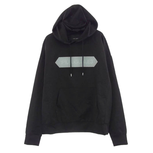 1piu1uguale3 ウノピュウノウグァーレトレ MRB673 NYU095 113 HEXAGON PARKA ヘキサゴン プルオーバー パーカー フーディー ブラック ブラック系 3【中古】