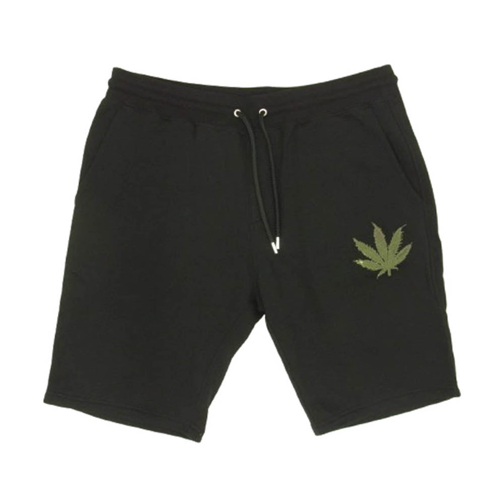 1piu1uguale3 ウノピュウノウグァーレトレ MRP535 COT356 lucien pellat-finet ルシアンペラフィネ CAMO LEAF SWEAT SHORTS カモリーフ スウェット ショーツ ハーフパンツ ブラック系 VI【中古】