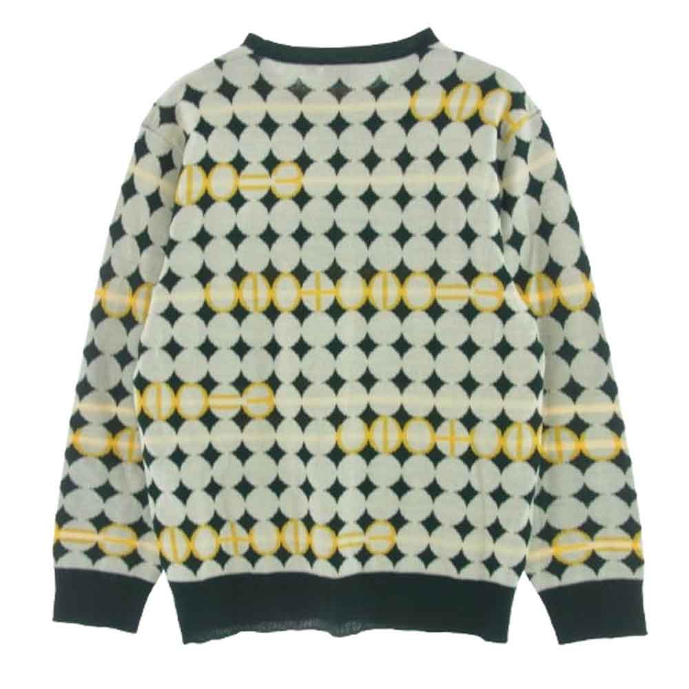 1piu1uguale3 ウノピュウノウグァーレトレ GRK067 WOA017 GOLF ゴルフ PANZETTA GIROLAMO G.CREWKNIT GOLF BALL コラボ 総柄 クルーネック ニット マルチカラー系 3【中古】