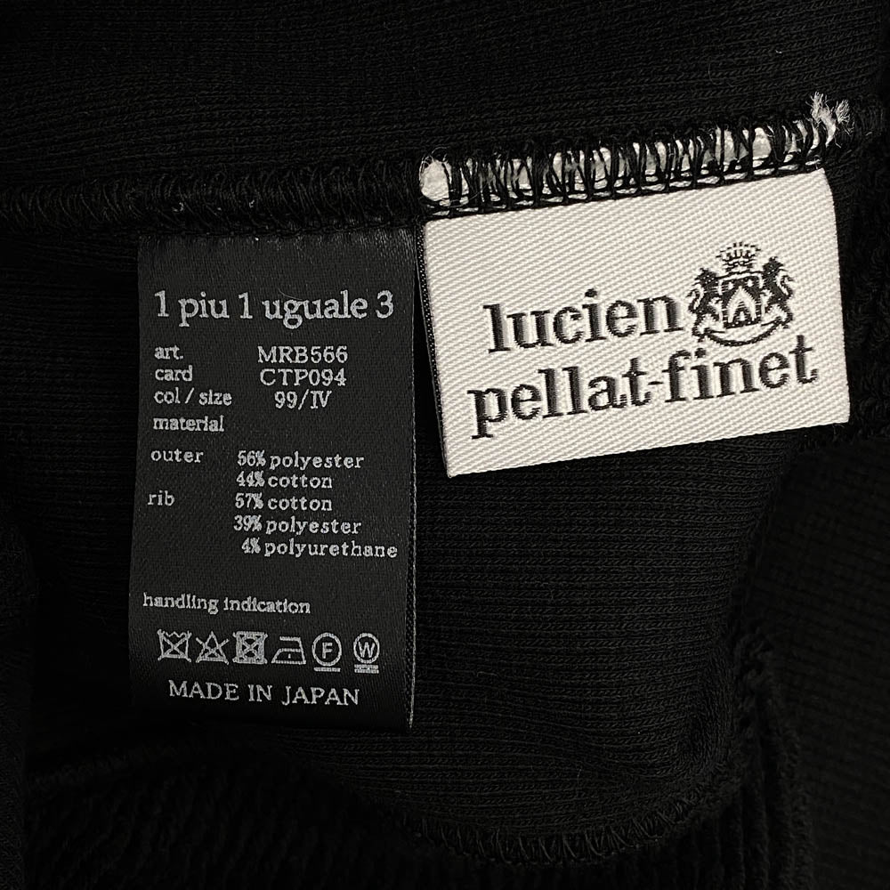 1piu1uguale3 ウノピュウノウグァーレトレ MRB566 CTP094 lucien pellat-finet BACK LEAF PULLOVER PARKA ルシアンペラフィネ バックリーフ プルオーバ― パーカー ブラック系 4【中古】