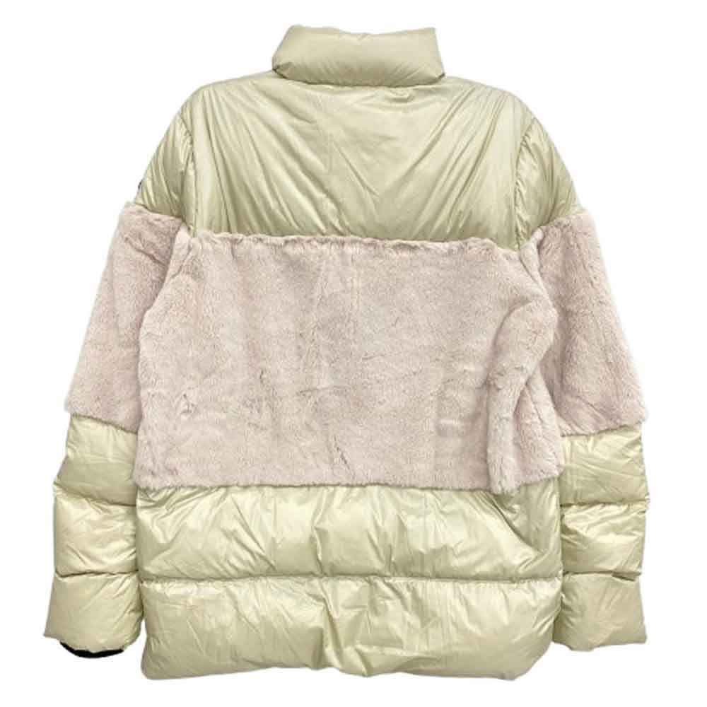 AKM エイケイエム × SNOWMAN スノーマン BOND SILVERGREY CREAM フェイクファー 切替 ダウンジャケット SILVER GRAY XL【中古】