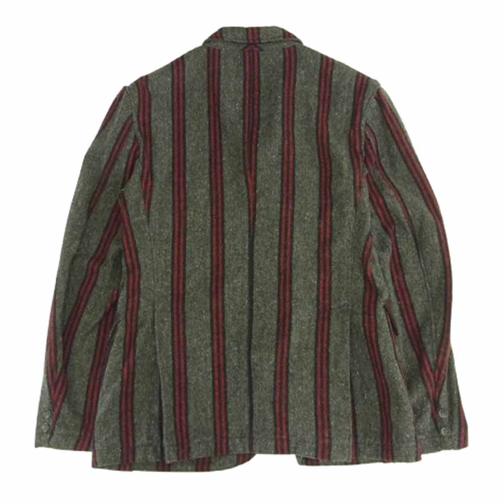 Engineered Garments エンジニアードガーメンツ 3ピース ウール100% ストライプ ベイカージャケット ベスト パンツ グレー系 XS パンツ30、ベストS【中古】