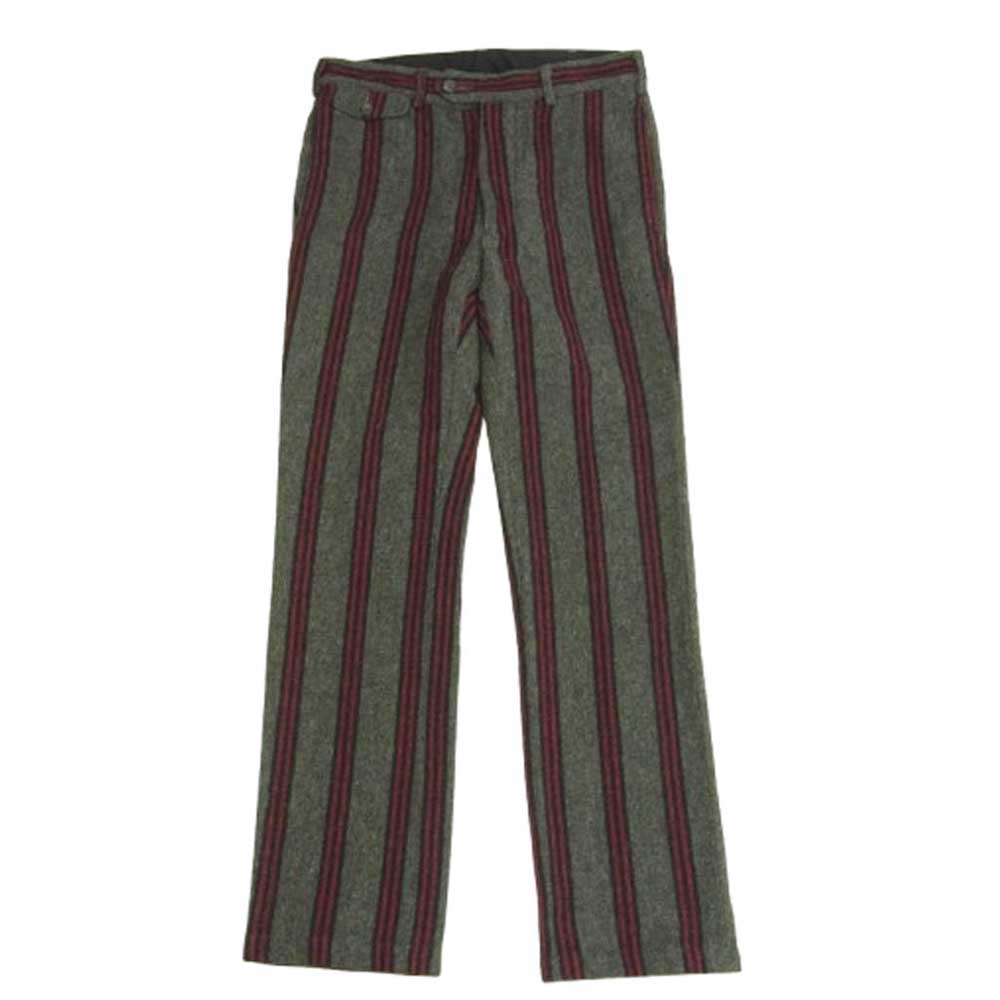 Engineered Garments エンジニアードガーメンツ 3ピース ウール100% ストライプ ベイカージャケット ベスト パンツ グレー系 XS パンツ30、ベストS【中古】