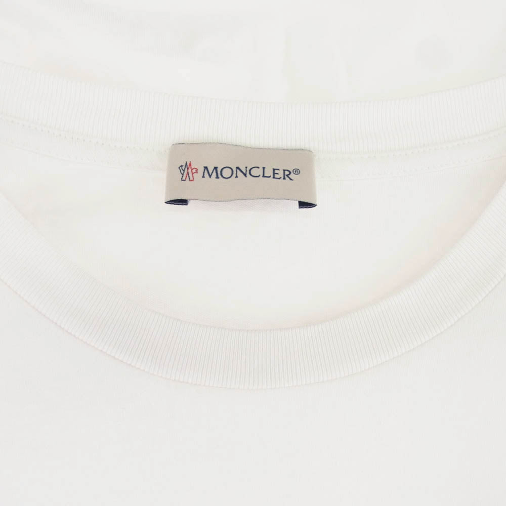 MONCLER モンクレール G20918C00055 MAGLIA 3PACK T-SHIRT ロゴワッペン付き 半袖 Tシャツ ホワイト系【中古】