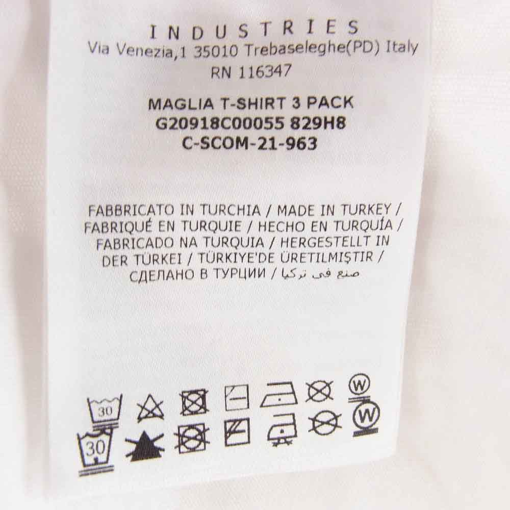 MONCLER モンクレール G20918C00055 MAGLIA 3PACK T-SHIRT ロゴワッペン付き 半袖 Tシャツ ホワイト系【中古】