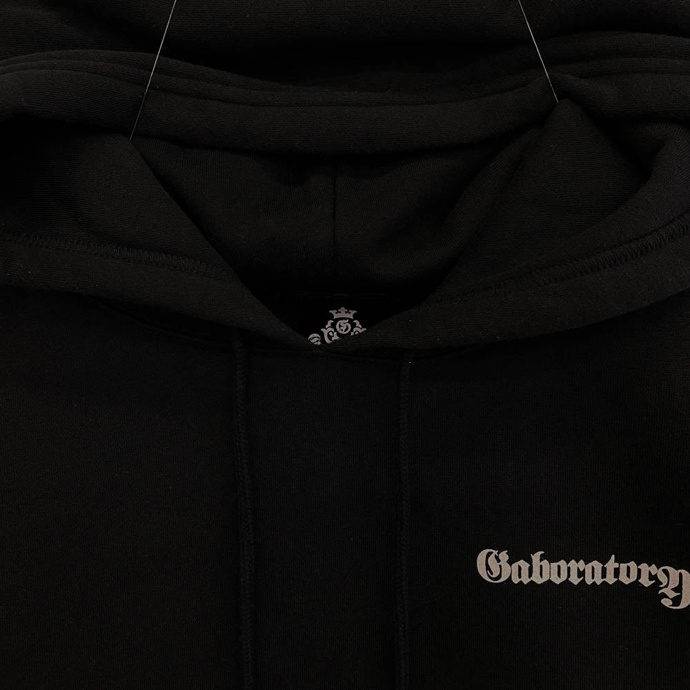 GABOR ガボール Gaboratory ガボラトリー バトルアックス Gクラウン フーディ パーカー ブラック系 M【中古】