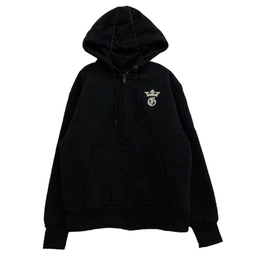 GABOR ガボール RN91210 Gaboratory ガボラトリー USA製 裏サーマル アトリエマーク Gクラウン ジップアップ パーカー ブラック系 S【中古】