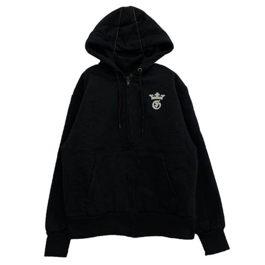 GABOR ガボール RN91210 Gaboratory ガボラトリー USA製 裏サーマル アトリエマーク Gクラウン ジップアップ パーカー ブラック系 S【中古】