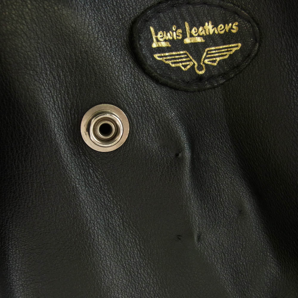 Lewis Leathers ルイスレザー 441T TIGHT FIT CYCLONE サイクロン タイトフィット 裏地赤キルティング レザー ダブルライダース ジャケット ブラック系 38【中古】