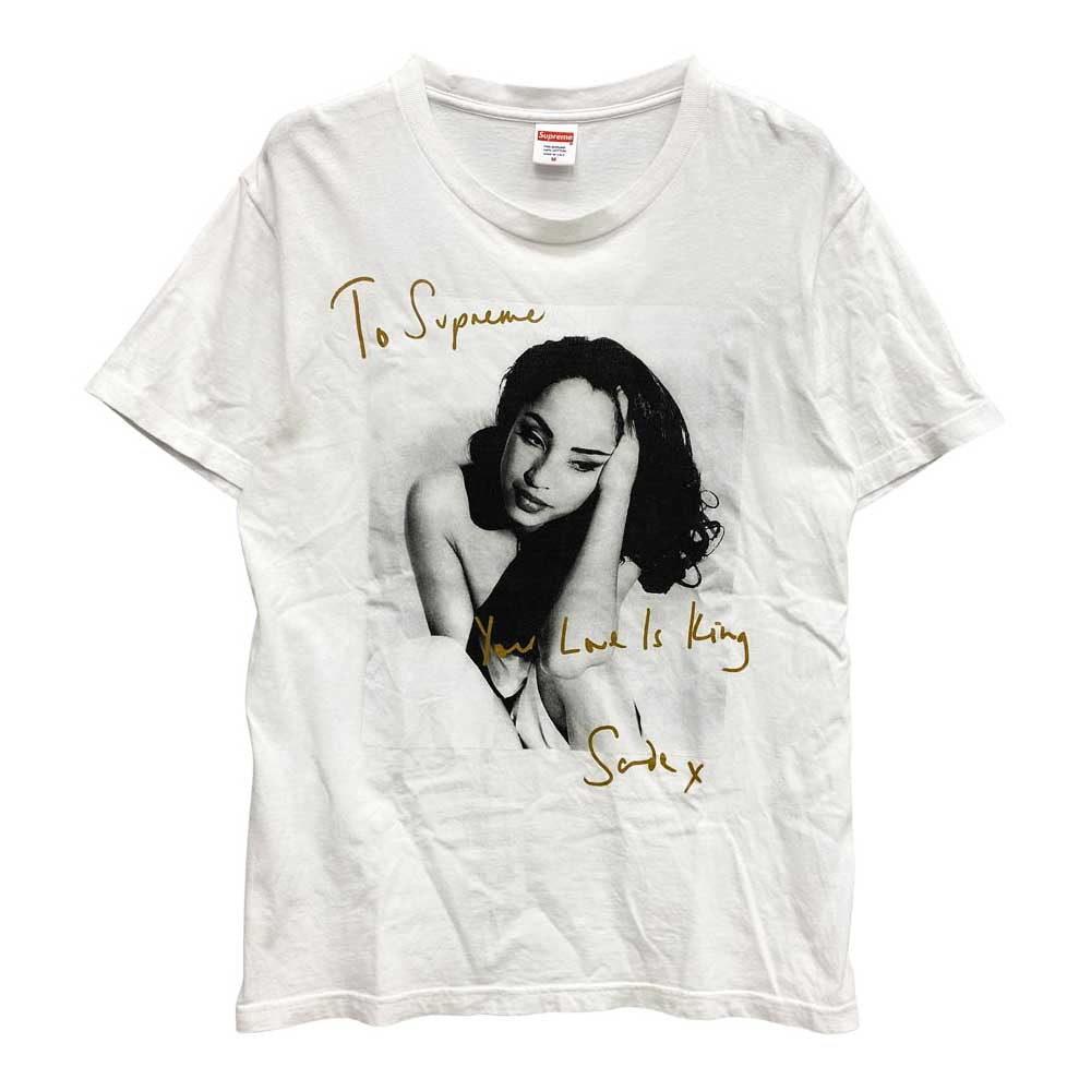 Supreme シュプリーム 17SS sade tee シャーデー プリント Ｔシャツ 半袖カットソー ホワイト系 M【中古】