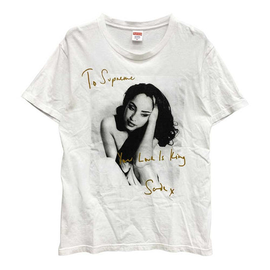 Supreme シュプリーム 17SS sade tee シャーデー プリント Ｔシャツ 半袖カットソー ホワイト系 M【中古】